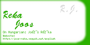 reka joos business card